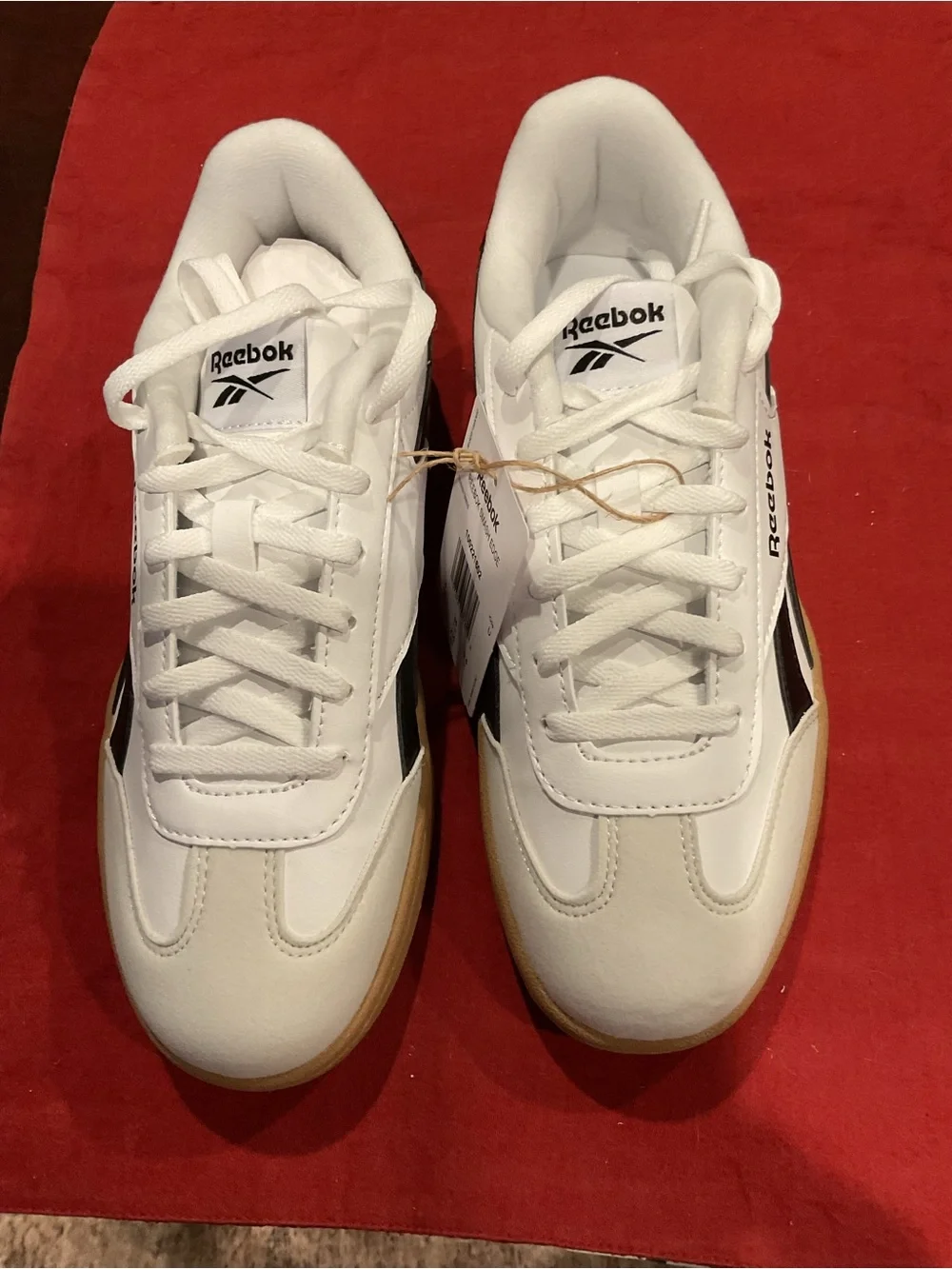 Reebok White Sneakers with Gum Outsole